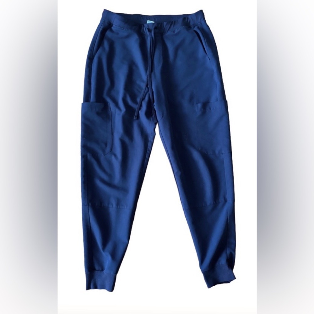 Mandala navy jogger scrub pants w side stash pckts WM M nurse medical